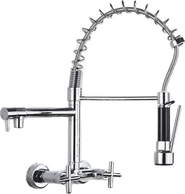 Immagine prodotto di Rubinetto da cucina, doppia maniglia, a parete