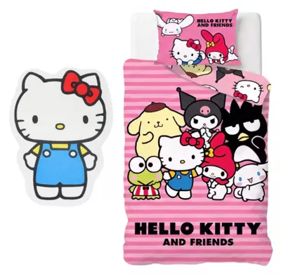 Produktbild von Hello Kitty Schlafzimmer-Set; Bettbezug und Kissen