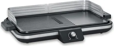 Produktbild von Tischgrill elektrisch Elektrogrill SEVERIN PG 8564  2.300 W Windschutz PG 8564 aus Aluminium, schwarzsilber Tischgrill  Trischgrill Elektrisch  Elektrogrill  Elektischer Grill