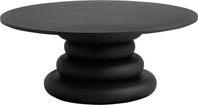 Produktbild von FURNLUX Couchtisch Yalu Schwarz 110cm / Hauptfarbe: Schwarz / Abmessungen: 110 x 110 x 45 cm