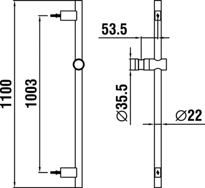 Produktbild von LAUFEN HF904794100000 Brausestange TwinGliss
