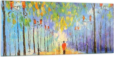 Produktbild von Bilder auf glas - Park Natur - 120x50cm - Glasbilder - Wandbilder - Bilder - Kunstdruck - zum Aufhängen bereit - Wanddekoration aus Glas - Glas Bilder - Wandbild auf Glas - Einteilig - GAB120x50-3507