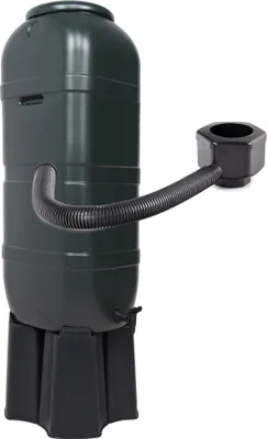 Produktbild von ONDIS24 Regentonne 100 Liter mit Ständer und Füllautomat grün