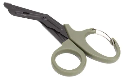 Image de Ciseaux multifonction tactiques pour situations d'urgence, de survie et de sauvetage, pour activités de plein air, camping et randonnée (verts)