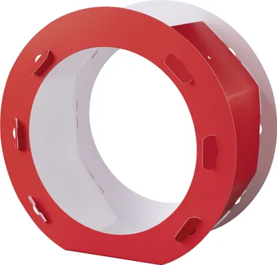 Productafbeelding van folia, ronde lantaarn, afmetingen: diameter 220 mm, kleur: rood, set van 5 stuks