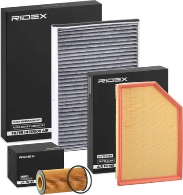 Produktbild von RIDEX Filterset Inspektionspaket Filtersatz für VOLVO XC60 (156) V70 III (135) V60 (155, 157) XC70 II Kombi (136) S60 II (134)