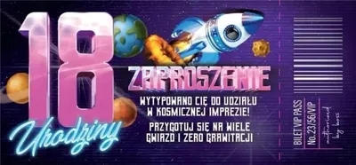 Obrázek produktu pro Pozvánka na oslavu 18. narozenin (10 ks) – YEKU
