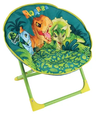 Klappbarer Dinosaurier-Mondsitz für Kinder, grün, 47x54x42 cm