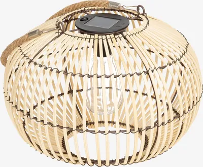 Produktbild von sweeek - Solarleuchte für den Außenbereich mit Rattan Ø 31,5 cm - Natur