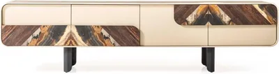Produktbild von TV Ständer RTV Lowboard Sideboard Holz Beige Wohnzimmer Wohnwand Möbel