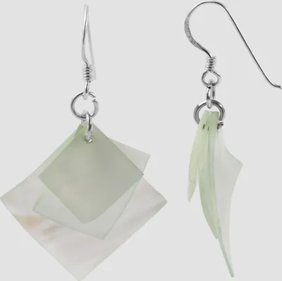 Produktbild von 925/- Echt Silber Ohrhänger mit Perlmuttelementen