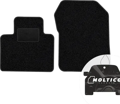 Produktbild von moto-MOLTICO Vorne Fußmatten Auto Velours Autoteppiche Schwarz Automatten Set 2-teilig passend für Renault Koleos II ab 2017