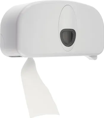 Produktbild von PlastiQLine 2020 - Toilettenpapierspender - 2Rollen Spender - weiß - kernlose Rollen