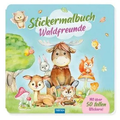 Immagine prodotto di Trötsch Malbuch Stickermalbuch Waldfreunde