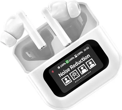 Produktbild von INF Weiße Bluetooth Kopfhörer mit ANC, LCD-Touchdisplay und langer Akkulaufzeit