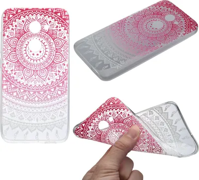 Produktbild von Henna Cover für Alcatel A3 XL Case Schutz Hülle Silikon Sonne Pink