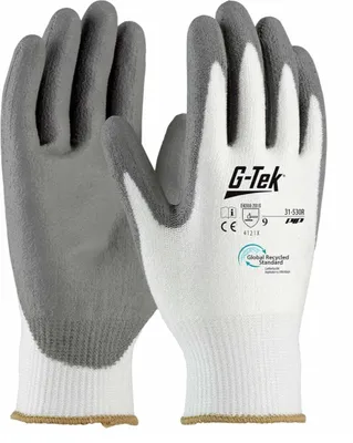 Image de 12 paires de gants de travail G-Tek 3RX blanc-anthracite, taille 7, gants de montage, gants en nitrile, gants de jardinage