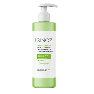 Immagine prodotto di Sinoz - Gel detergente per pelli grasse e miste dal sebo perfetto, 400 ml - Gel detergente per pelli grasse e miste