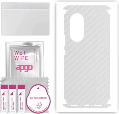 Produktbild von apgo Rückseite + Seiten Schutzfolie, Skin, kompatibel mit Huawei Nova 9 Pro, Hinten Displayschutzfolie aus Vinylfolie, kratzfest, einfache Montage - Transparenter Kohlenstoff