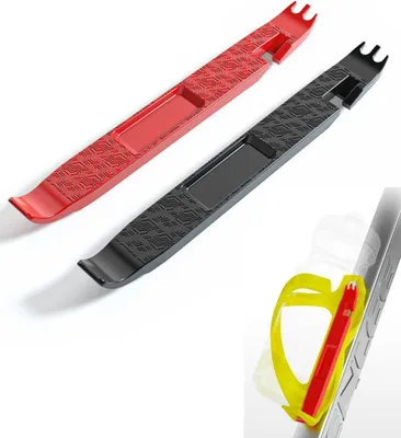 Produktbild von Fahrrad Reifenheber Set, 2-teilig, schwarz/rot, velgenschonend, rutschfest, für Mountainbike und Rennrad