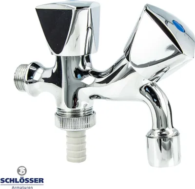 Produktbild von Js Waschgeraete-Kombiventil, Sv   Perlator,3-Kt.gr,Dn15,1/2",Pol.cr