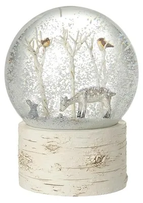 Schneekugel mit Waldfreunden, Musik, 12x12x15,5 cm