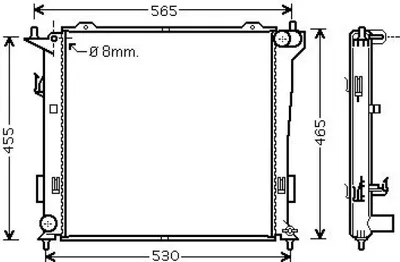 Produktbild von DIEDERICHS DCM3698 Kühler Wasserkühler Motorkühler für HYUNDAI i30 (FD) i30 CW (FD)