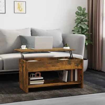 Produktbild von The Living Store Couchtisch Räuchereiche 102x50x52,5 cm Holzwerkstoff