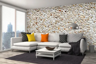 Produktbild von Vlies Fototapete SCHOTTERWAND 375 x 250 cm (inkl. Kleister) - Vlies Tapete, Wandtapete, Wandbilder - Tapete für Wohnzimmer Schlafzimmer, Büro, Küche - Montagefertig
