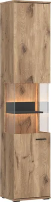 Produktbild von Vitrine PARDOO mit LED-Beleuchtung, Softclose, Glaseinsatz und 4 Regalböden