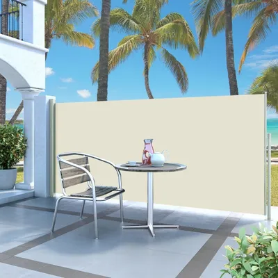 Produktbild von Cloris Designermöbel Ausziehbare Seitenmarkise 120x300 cm Creme 2024 Neu