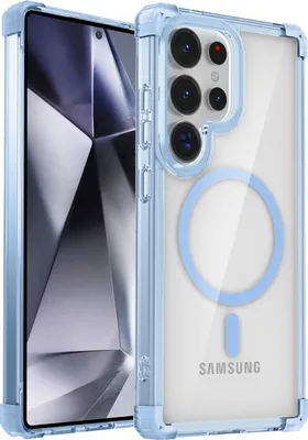 Produktbild von Magnetisch Hülle für Samsung Galaxy S26 Ultra Kompatibel mit Magsafe Stoßfest Militärschutz Transparente Handyhülle Blau