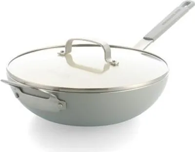 Produktbild von Dagelijkse Kost Proline Wokpfanne - Keramik Antihaftbeschichtung Ø 28cm, 100% Recyceltes Aluminium, PFAS-frei, Ofenfest bis 180°C, Spülmaschinenfest