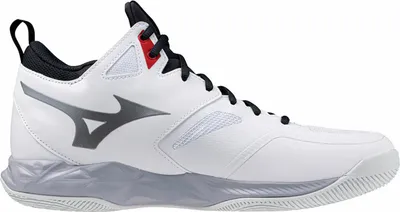 Produktbild von Mizuno WAVE Dimension MID Volleyballschuhe  Herren V1GA224596 White/Salsa/Black , Schuhgröße:46 EU