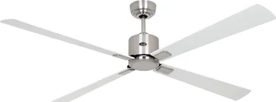 Produktbild von Energiespar Deckenventilator mit Fernbedienung Eco Neo III WiFi 152 cm Chrom gebürstet Flügel Weiß / Lichtgrau