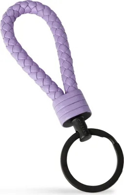 Produktbild von SERASAR | Leder-Schlüsselanhänger für Frauen [Strong] mit Violett Stainless Steel | Farbe: Violett | Länge: 16cm