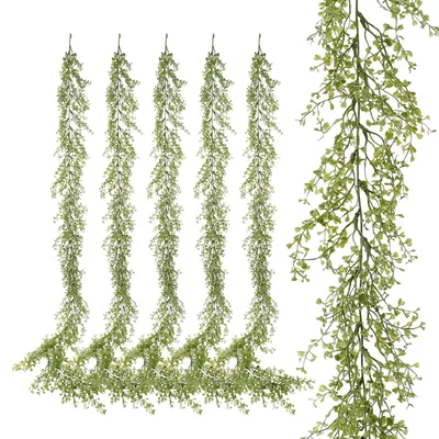 Image de 6 guirlandes de feuilles, guirlande artificielle de 1,7 mètre pour la décoration