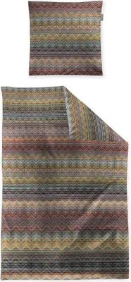 Produktbild von Irisette Bettwäsche aubergine-grau-bunt 1x 135x200 cm + 1x 80x80 cm