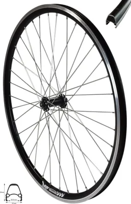Produktbild von REDONDO 26 Zoll E Bike Vorderrad Laufrad 4D Felge Shimano HB T3000 Nabe Schwarz