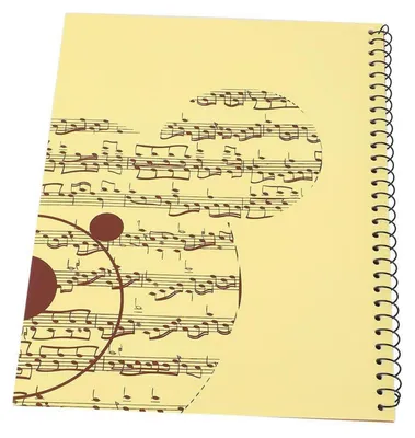 Produktbild von Notenpapier 50 Seiten Blankoblatt für Musiker Gelber Bär