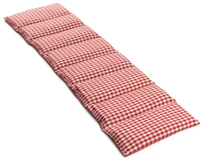 Produktbild von Rapssamenkissen XXL 8-Kammer, 75x20cm - Bio Stoff rot-weiß - Wärmekissen Körnerkissen