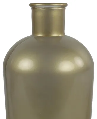 Produktbild von Countryfield Blumen/Zweige Vase - matt gold - Glas - Apothekerflaschenform - 17 x 31 cm