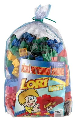 Obrázek produktu pro Stavebnice LORI 300 plast 300ks v pytli 30x35x20cm
