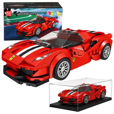Image de Briques de construction Vitrine de course de voitures de sport rouge 364 pcs.