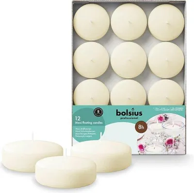 Zdjęcie produktu dla Świece pływające - Ivoorkolor - 12 sztuk - Bezzapachowe - Świąteczne