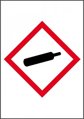 Produktbild von Dreifke® Aufkleber I Gefahrensymbole Gasflasche GHS 04, Folie, selbstklebend,...