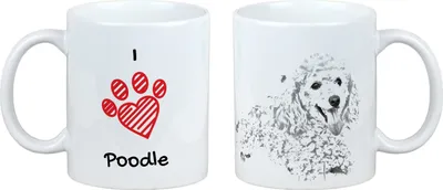 Image de Caniche - Tasse avec chien, adorable tasse avec graphisme, cadeau avec votre photo de la marque Art-Dog