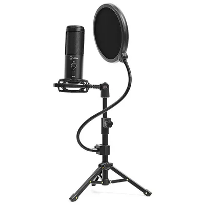 Produktbild von LORGAR Microphone Voicer 721  Complete Set/PnP/USB-C/Black retail