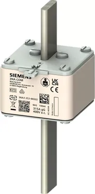 Produktbild von Siemens 3NA32444KK02 NH-Sicherung Sicherungsgröße = 2 1polig 250 A 400 V 1 St., 270 mm, 200 mm, 105 mm, 629 g