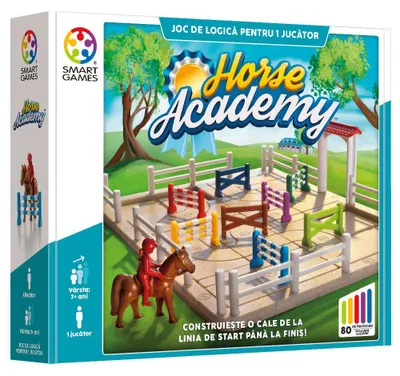 Productafbeelding van Horse Academy logicaanspel met 80 uitdagingen (editie in het Roemeens)
